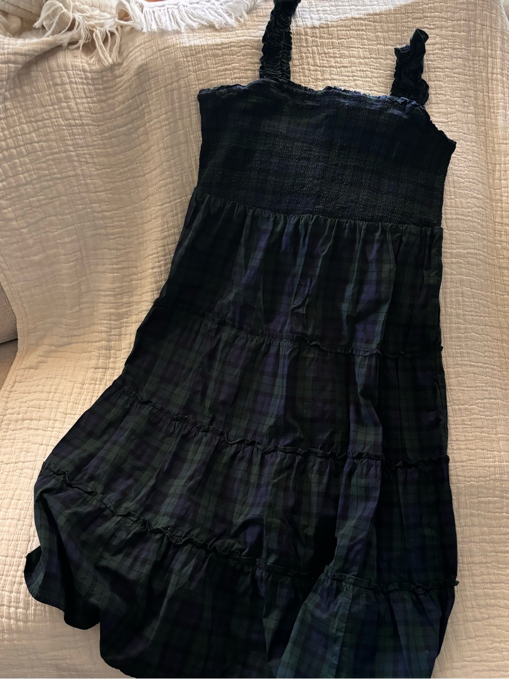 JCrew Poplin tiered midi Dress size XL